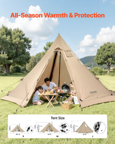 Hot tent for persons - tent, 4-6