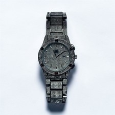Iced Out Silver Watch Mens