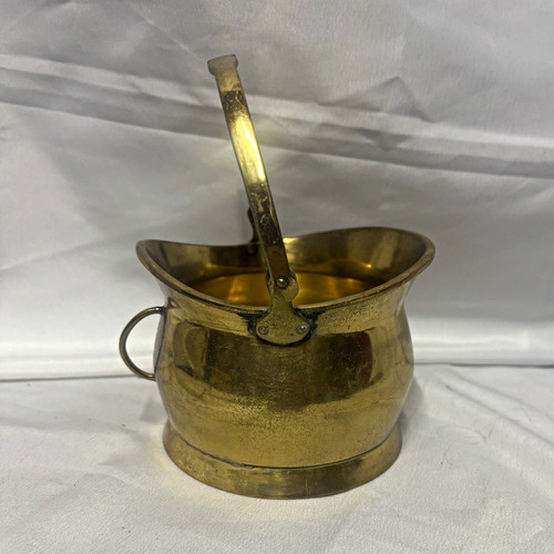 Brass coal scuttle - brass,