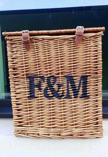 Large wicker hamper basket - wicker,