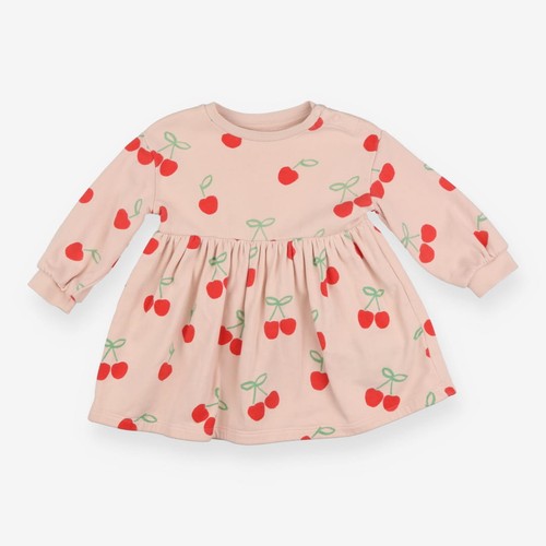 Cotton long sleeve dress pink - cotton,