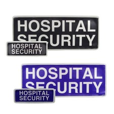 L-Max Reflective Hospital Security Badge with Hook & Loop Patch | Encapsulated