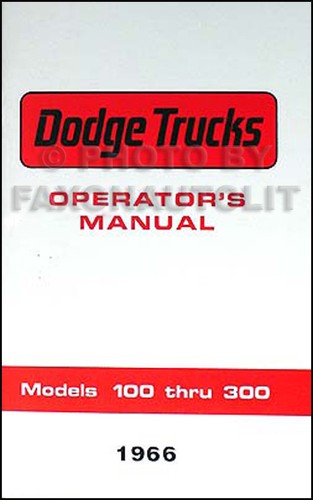 1966 dodge truck owners - dodge, manual