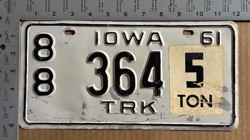 1961 iowa truck - iowa, license
