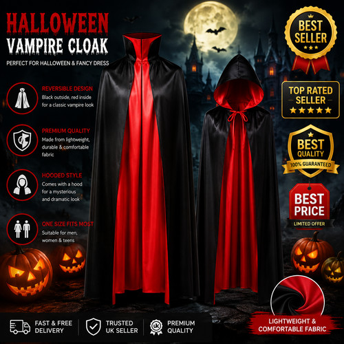 Halloween vampire cape - halloween,