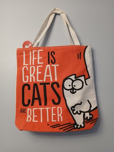 Simons cat tote bag red - simons, life