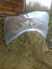 2  X   5FT HORSE  HAY STRAW BIG BAG ROUND BALE COVER PLASTIC WATERPROOF NETS