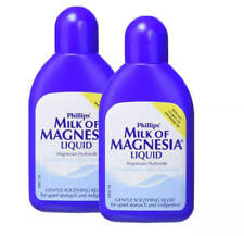 Phillips Milk Of Magnesia Liquid 200ml - Traditional Mint Flavour - 2 Pack