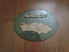 Lamborghini Countach Wall Plaque. Stoneware.