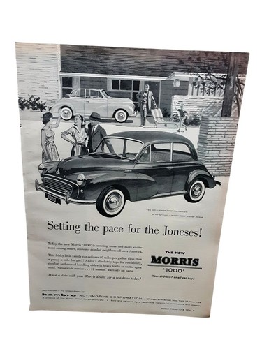 1958 morris 1000 - morris, print