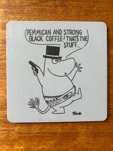 Grey moomin coaster - coaster, birch