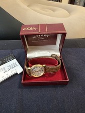 Vintage Rotary Watch Mens Quartz Gold Plated