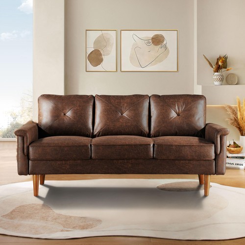 Faux leather seater - leather, 3-seater