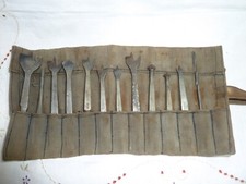 Vintage Set Of 12 Brace Drill Bits, Isorby Marples & Sons Old Tools Gouge LOT