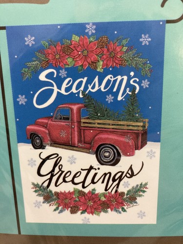 Red pick truck - up, christmas