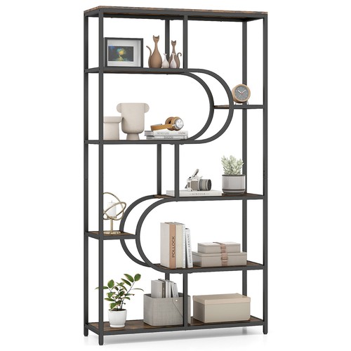 Tier bookshelf industrial - 8-tier,