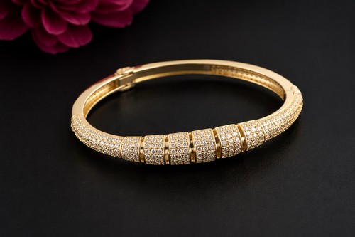 Women gold tone crystal - gold,