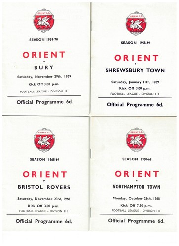 Four leyton orient programmes - leyton,