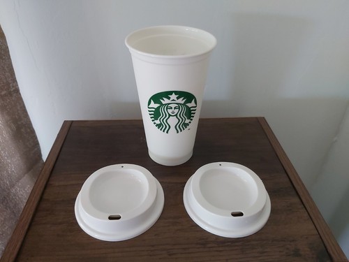 Starbucks white travel cup - starbucks,
