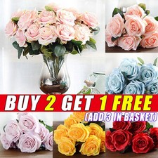 10 Heads Silk Rose Artificial