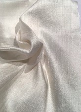 100% RAW SILK DUPION IVORY