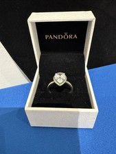 Genuine PANDORA CZ Sparkling Teardrop Halo Ring Size 58