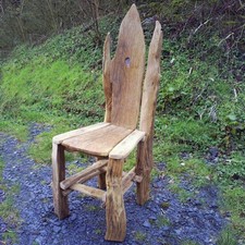 Rustic Wooden Chair – Unique Driftwood-Inspired Design for Gardens or Natural Sp