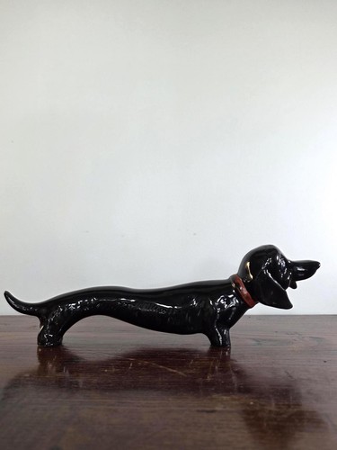 Vintage black dachshund - vintage,