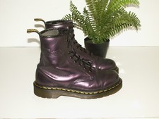 Dr. Martens 1460 chrome metallic shimmer boots purple 8-eyelet UK 5 EU 38 US 7