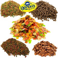 HERONS Pond Fish Food KOI ORFE STURGEON Pellets Flakes Sticks Treats PREMIUM  