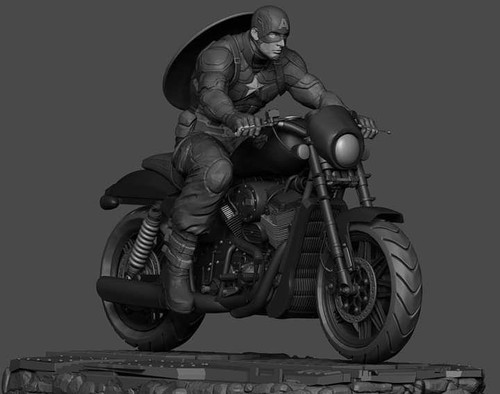Captain america bike resin - captain, on