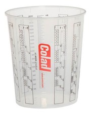 Colad 2.3L Solvent Proof Mixing Cup - 20 CUPS PLUS 5 LIDS (colcup2300)
