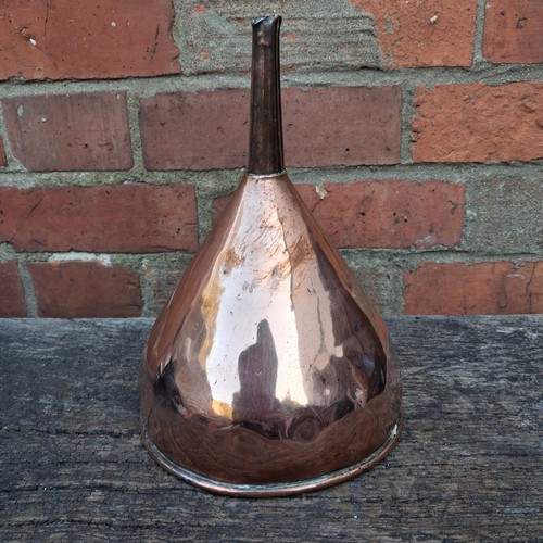 Copper funnel large antique - copper,