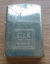 Nice Vintage Hadson Silk Cut Cigarette Lighter Petrol Silver Tone