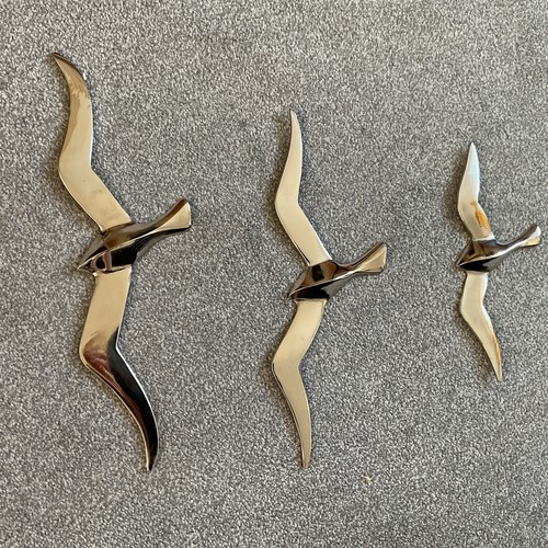 Metal wall flying birds - birds, set