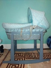 Blue Babymam Wicker Moses
