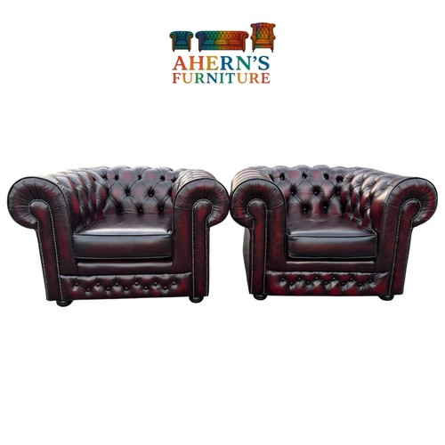 Pair oxblood leather - pair, of