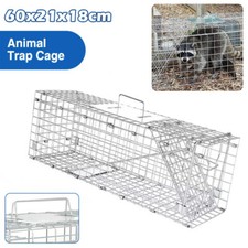 Extra Large Animal Trap Cage Humane Live Catcher Possum Rabbit Rat Cat 60cm NEW