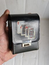 Vintage Black Stitched Leather