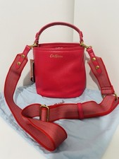 Cath Kidston Red Leather Bucket Bag/Cross Body Bag/ Shoulder Bag. RRP £175