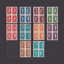 PRC S4R Gymnastics complete reprint in blocks, Sc 141a-150d, SG 1543-52 MNH NGAI