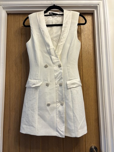 Zara double breasted pearl - zara,