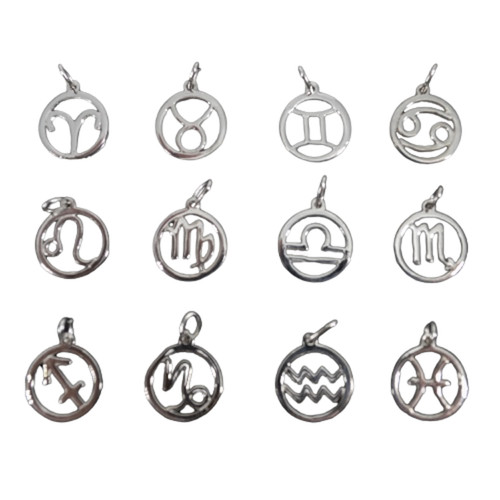 Sterling silver zodiac charm - sterling,