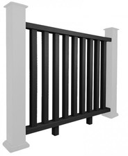 Black Composite decking balustrade railing kit - 1.2m Graphite