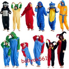 Kids Adults Boys Girls Cosplay Costume Party Pajamas Flannel Outfit Xmas Gift