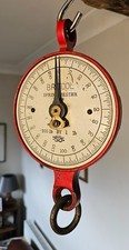 Vintage Salter Scales Model 235 Hanging Spring Balance Scales 300 lb Brass Face