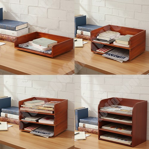 Wooden paper storage trays - wooden,