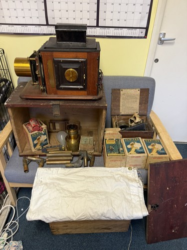 Antique magic lantern slide - antique,