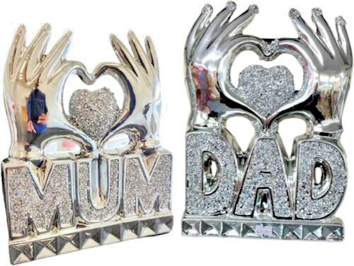 Nan heart hand silver crushed - silver,