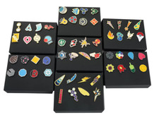 Pokemon Gym Badges League Box Set 8pcs  Metal Badge Pin Brooches
